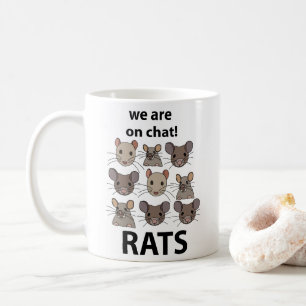 Lustige Ratten Tiere Wir sind im Chat Funny Rats Kaffeetasse