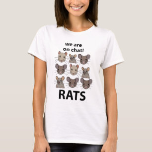 Lustige Ratten Tiere Wir sind im Chat Funny Rats T-Shirt