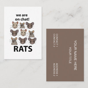Lustige Ratten Tiere Wir sind im Chat Funny Rats Visitenkarte