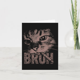 Lustige rauchende Katze Meme dummes Kätzchen mit Z Karte