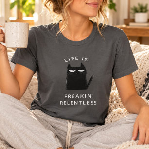 Lustige rauchende Katze trendiger sarkastischer Hu T-Shirt