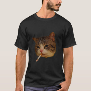 Lustige rauchende Katze, Zigarette Kitty Gen Z Mem T-Shirt
