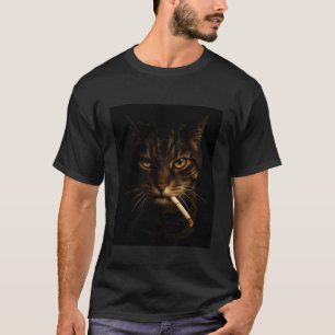 Lustige rauchende Katze Zigarette Kitty Gen Z Meme T-Shirt