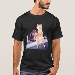 Lustige rauchende Katze Zigarette Kitty Gen Z Meme T-Shirt