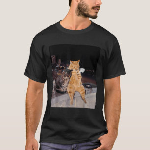 Lustige rauchende Katze Zigarette Kitty Gen Z Meme T-Shirt