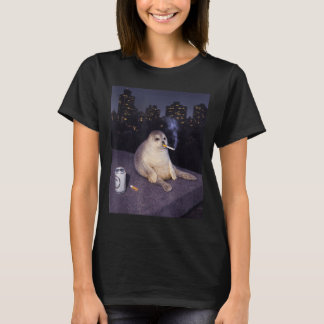 Lustige rauchende Robbe Meme T-Shirt
