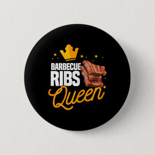 Lustige Rbarbecue-Rippen-Königin-Bbq-Fleisch-Saiso Button