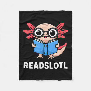 Lustige readsolotl Axolotl Cartoon Brille Buch  Fleecedecke