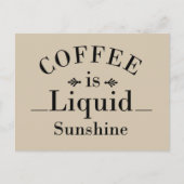 lustige Redewendungen über Kaffee Feiertagspostkarte (Vorderseite)