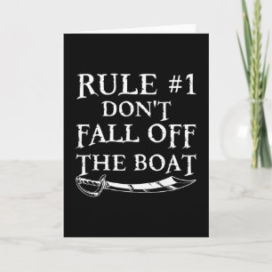 Lustige Regel #1 Fall nicht vom Boot Kreuzfahrt Pi Karte