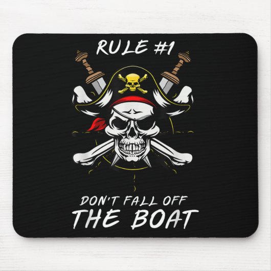 Lustige Regel #1 Fallen Sie nicht vom Boot Kreuzfa Mousepad (Vorne)
