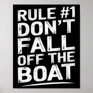 Lustige Regel Nummer 1 Fallen Sie nicht von der Bo Poster