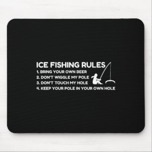 Lustige Regeln für das Eisfischen Mousepad