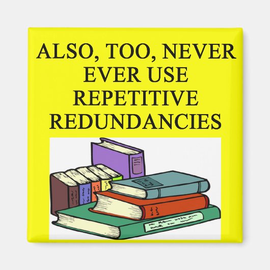 lustige Regeln für Schriftsteller Magnet (Vorne)