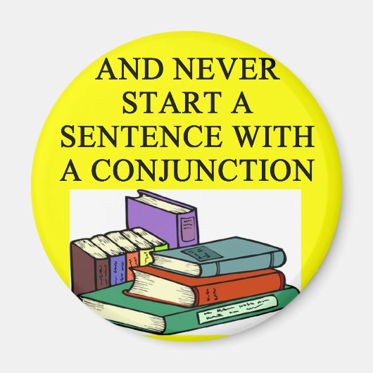 lustige Regeln für Schriftsteller Magnet (Vorne)