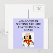 lustige Regeln für Schriftsteller Postkarte (Vorne/Hinten)