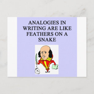 lustige Regeln für Schriftsteller Postkarte