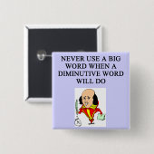 lustige Regeln für Verfasser Button (Vorne & Hinten)