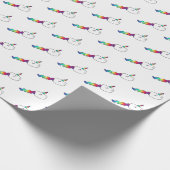 Lustige Regenbogen-Einhorn-Schwimmen-Samenzellen Geschenkpapier (Ecke)