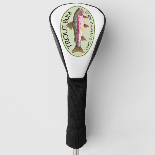 Lustige Regenbogenforelle-Angler Golf Headcover (Vorderseite)