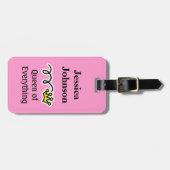 Lustige Reise-Gepäckanhänger | Königin von alles Gepäckanhänger (Vorderseite horizontal)