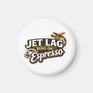 Lustige Reise-Kaffee-Liebhaber-Mütze Magnet