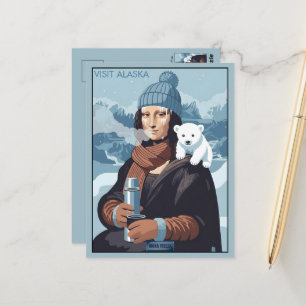 Lustige Reise nach Alaska Postkarte