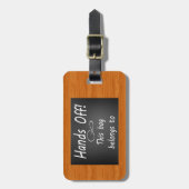 Lustige Reise übergibt weg vom Gepäck Gepäckanhänger (Vorderseite vertikal)