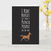 Lustige Reit Karten Reiter Pferdesport Pferde (Gelbe Blume)