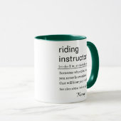 Lustige Reitlehrer-Definition Tasse (VorderseiteRechts)