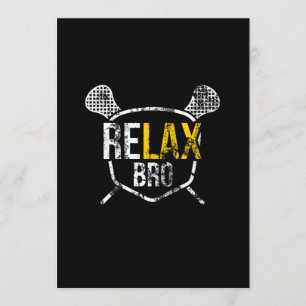Lustige ReLAX Bruder Lacrosse Sprüche Vintage abge Einladung