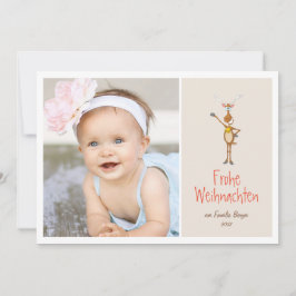 Lustige Ren-Feiertags-Foto-Gruß