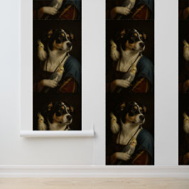 Lustige Renaissance-Hund-Wellenpapiertapete-Streif Tapete