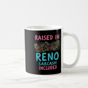 Lustige Reno Nevada Nacht Skyline Vintage  Kaffeetasse