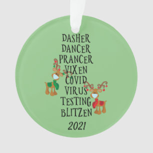 Lustige Rentiernamen Covid 2021 Quarantäne Ornament