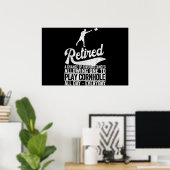 Lustige Rentner-Definition Rentierplan Cornhole Poster (Heimbüro)