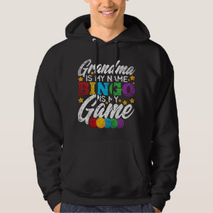 Lustige Rentnerin Bingo-Spielerin Oma Bingo-Gewinn Hoodie