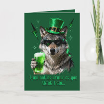 Lustige Retro-90er-St.-Patricks-Karte – Für ihn
