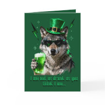 Lustige Retro-90er-St.-Patricks-Karte – Für ihn