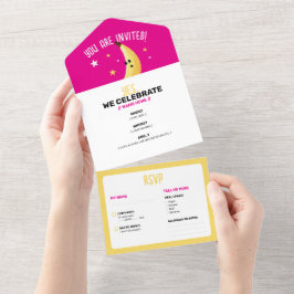 Lustige Retro-Bananen-Partygeschenke-Wortspiele Ed All In One Einladung