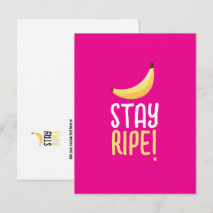Lustige Retro-Bananen-Partygeschenke-Wortspiele Ed Feiertagspostkarte