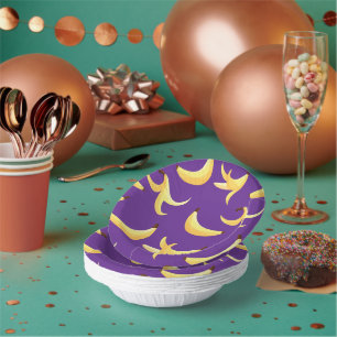 Lustige Retro-Bananen-Partygeschenke-Wortspiele Ed Pappteller
