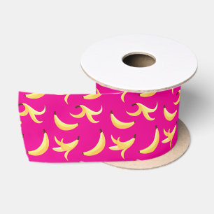 Lustige Retro-Bananen-Partygeschenke-Wortspiele Ed Satinband