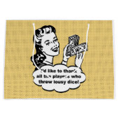 Lustige Retro Bunco Geschenk-Tasche Große Geschenktüte (Vorderseite)