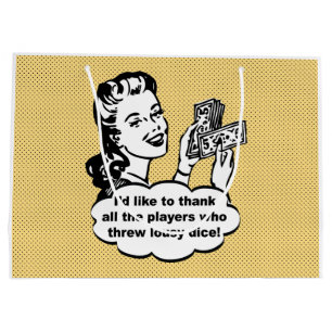 Lustige Retro Bunco Geschenk-Tasche Große Geschenktüte