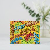 Lustige Retro-Comic-Book-Pop-Art Postkarte (Stehend Vorderseite)