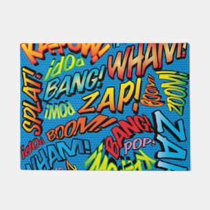 Lustige Retro-Comic-Book-Pop-Art-Sounds Fußmatte