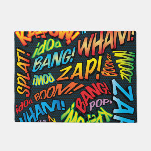Lustige Retro-Comic-Book-Pop-Art-Sounds Fußmatte