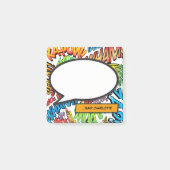 Lustige Retro-Comic-Sprechblase Post-it Klebezettel (Vorderseite)