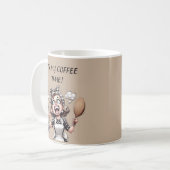 Lustige Retro-Dame anpassbar Kaffeetasse (Vorderseite Links)